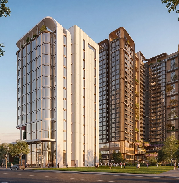 Phối cảnh khối thương mại dịch vụ The Vista Văn La